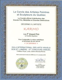 Le Penseur, 2ième Prix Limite figurative