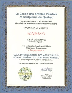 Le Penseur, 2ième Prix Limite figurative