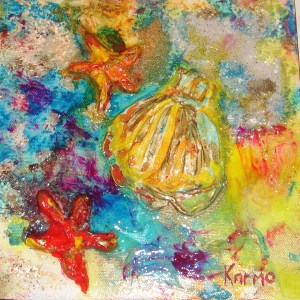 coquillages et étoiles de mer