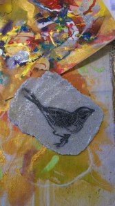 Étude transfert, médium,acrylique